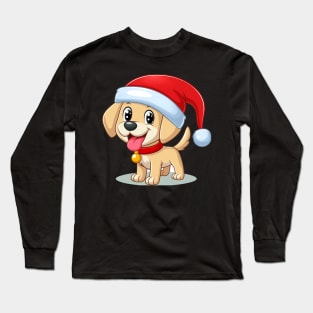 Labrador wearing a Santa hat Long Sleeve T-Shirt